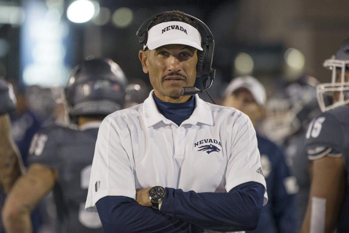 Nevada coach Jay Norvell is 33-26 in his fifth season at Nevada.
