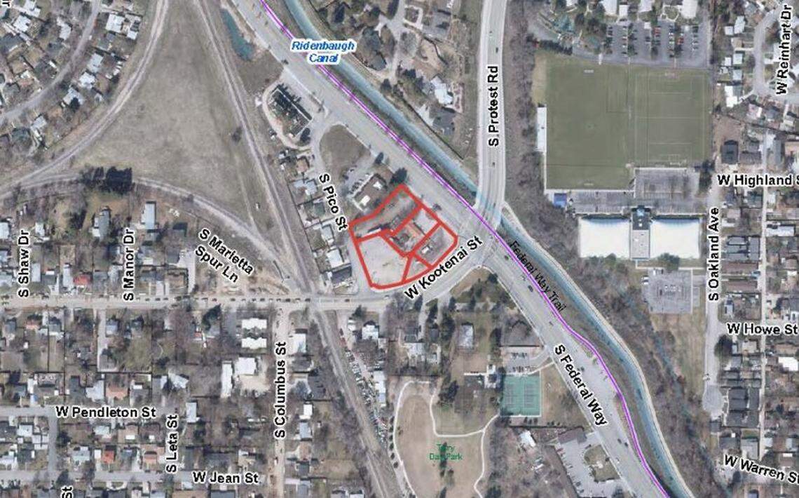 Old Doug’s Plaza will be near Pico Street on the corner of Federal Way and Kootenai Street.