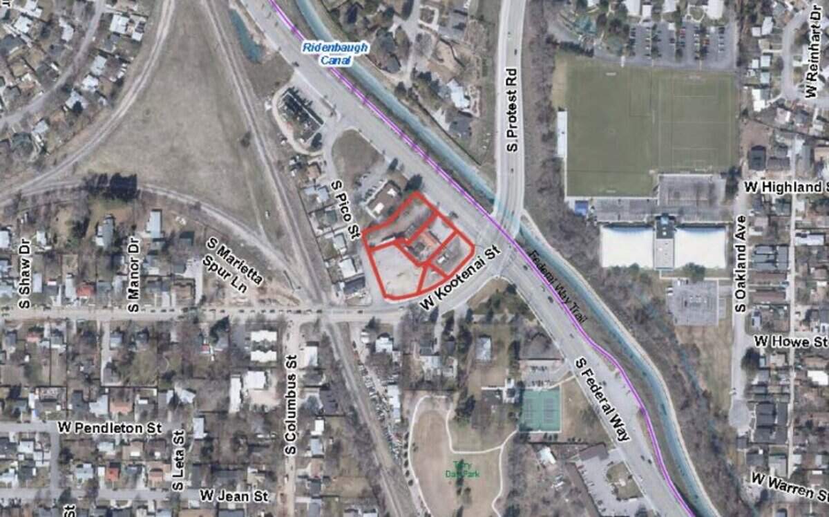 Old Doug’s Plaza will be near Pico Street on the corner of Federal Way and Kootenai Street.