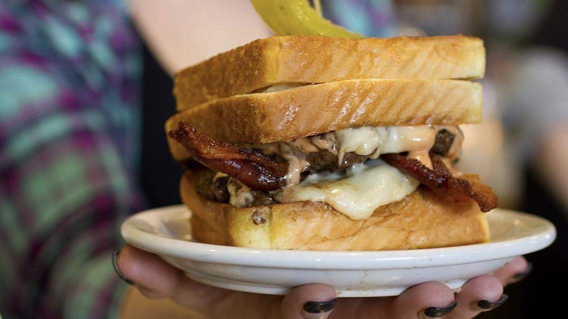 The Holy Cow burger is the restaurant’s “nod to the street burger,” co-owner Dylan Hutter says.