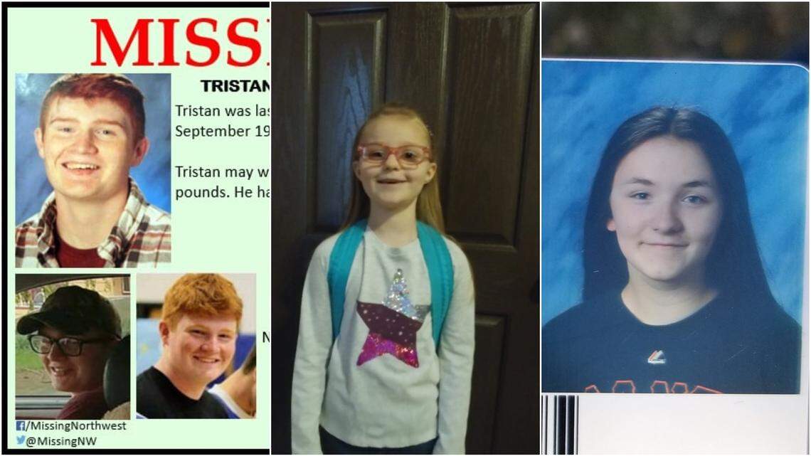 Tristan Conner Sexton, left; Taryn Summers, center; and Taylor Summers, right, were last seen near Airport Road and Highway 52 in Emmett, according to the Gem County Sheriff’s Office.