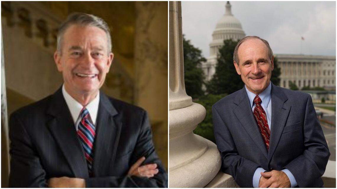 Idaho Gov. Brad Little, left, and U.S. Sen. Jim Risch, R-Idaho.