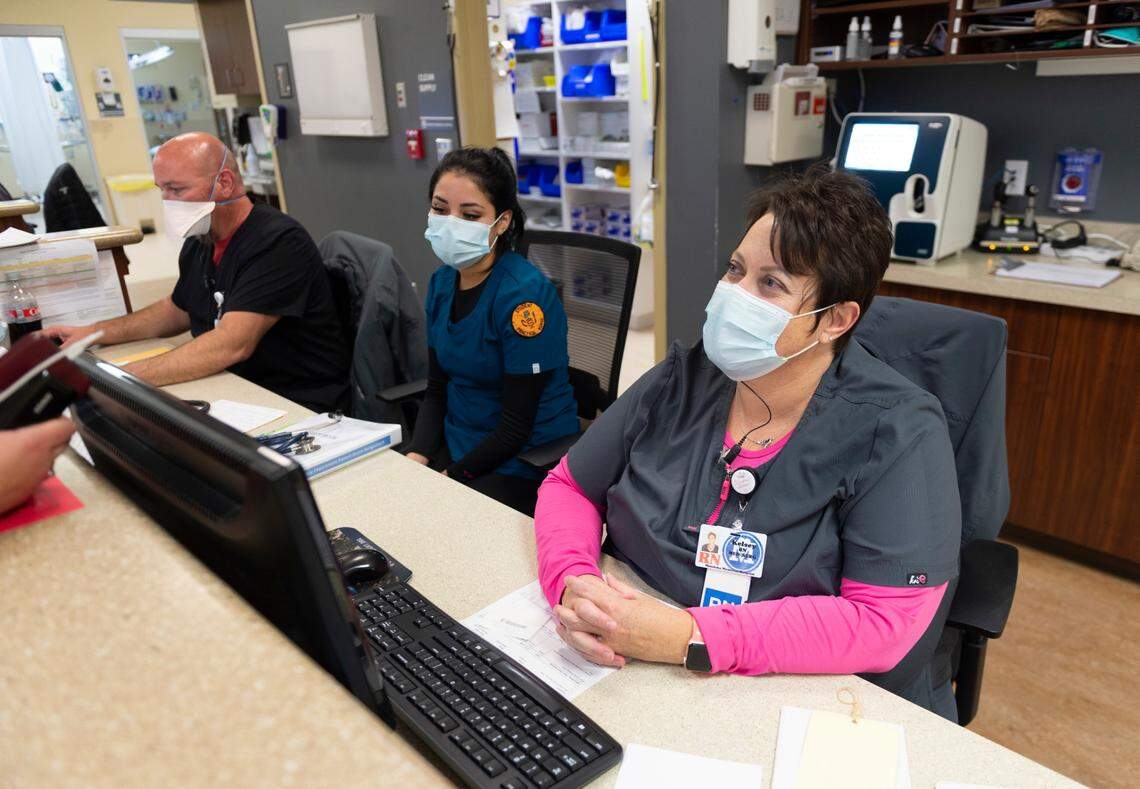 Nurse Kelsey Phillips talks about working at the hospital Thursday, Nov. 12, 2020, at Minidoka Memorial Hospital in Rupert.