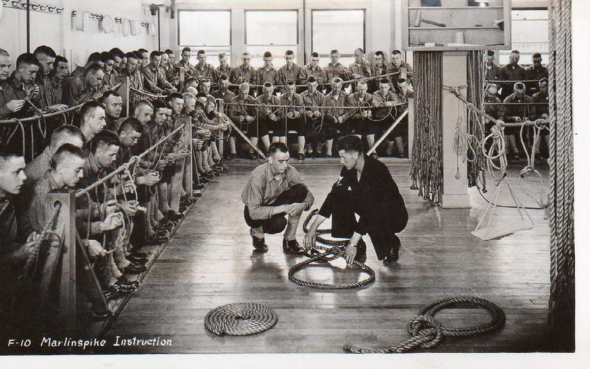 Knot training at Farragut in the 1940s.