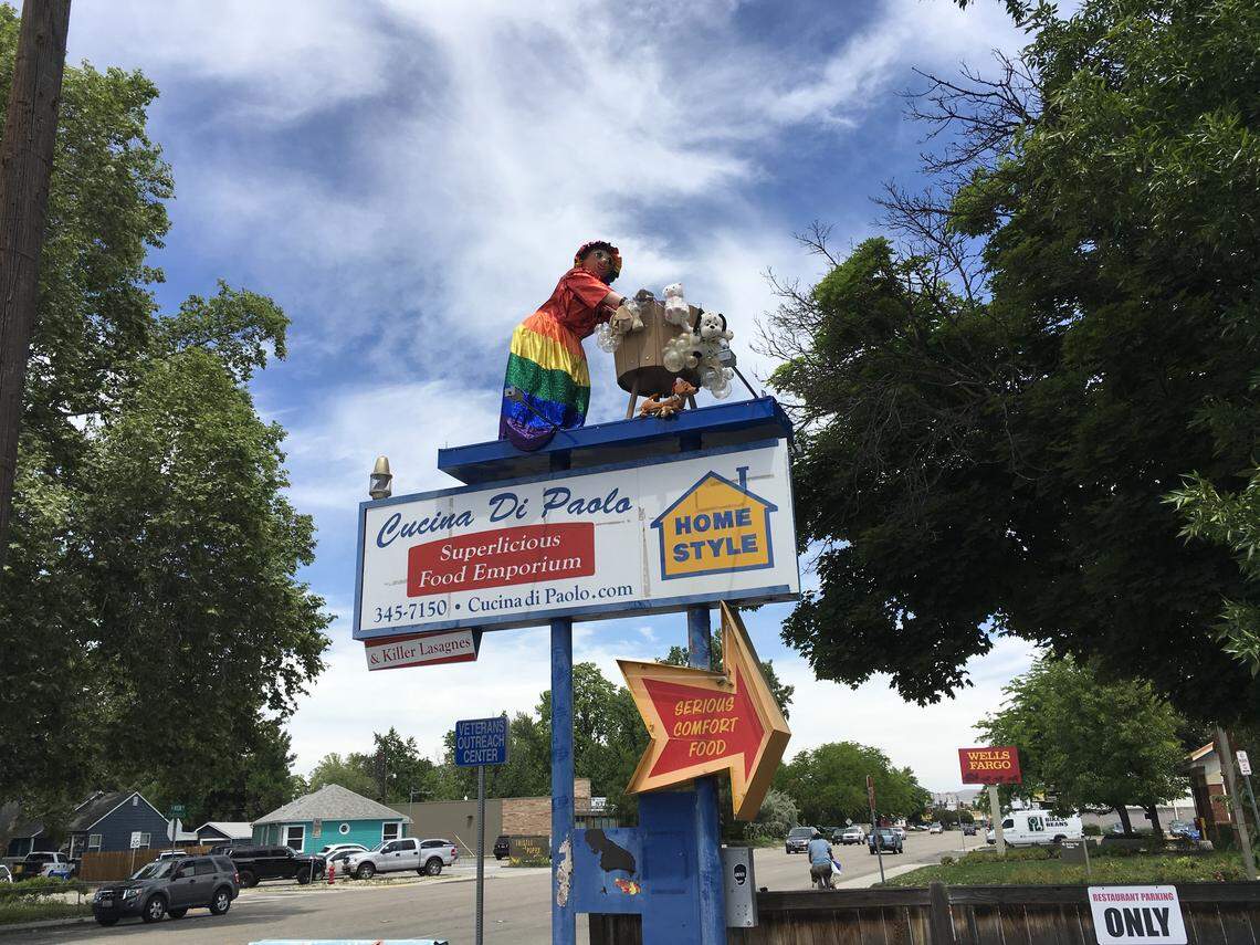 Betty the Washerwoman, who has been washing clothes high atop Vista Avenue in Boise since the 1950s, has been repaired thanks to donations from the community.