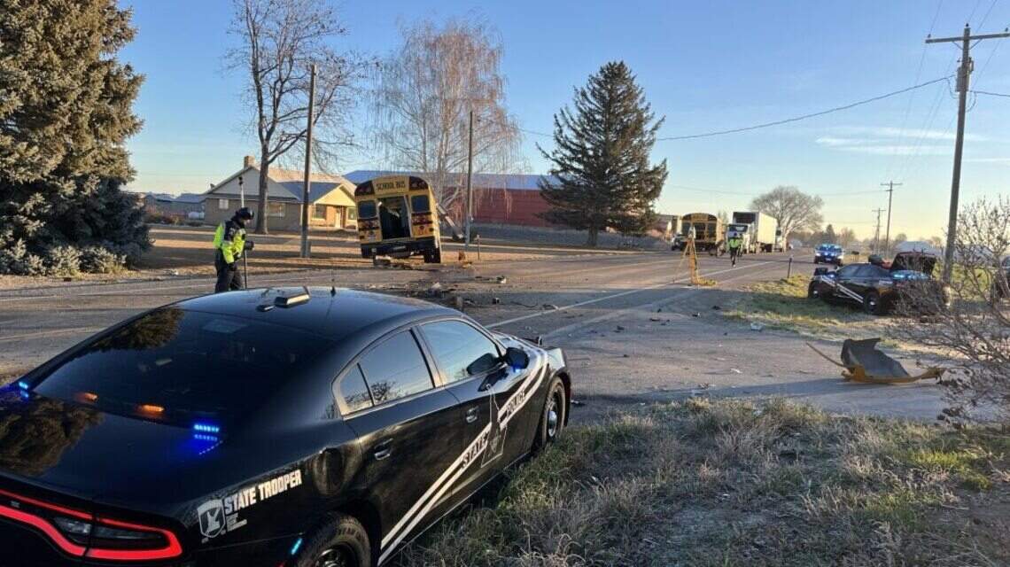 One student flown to Utah hospital after Idaho school bus crash