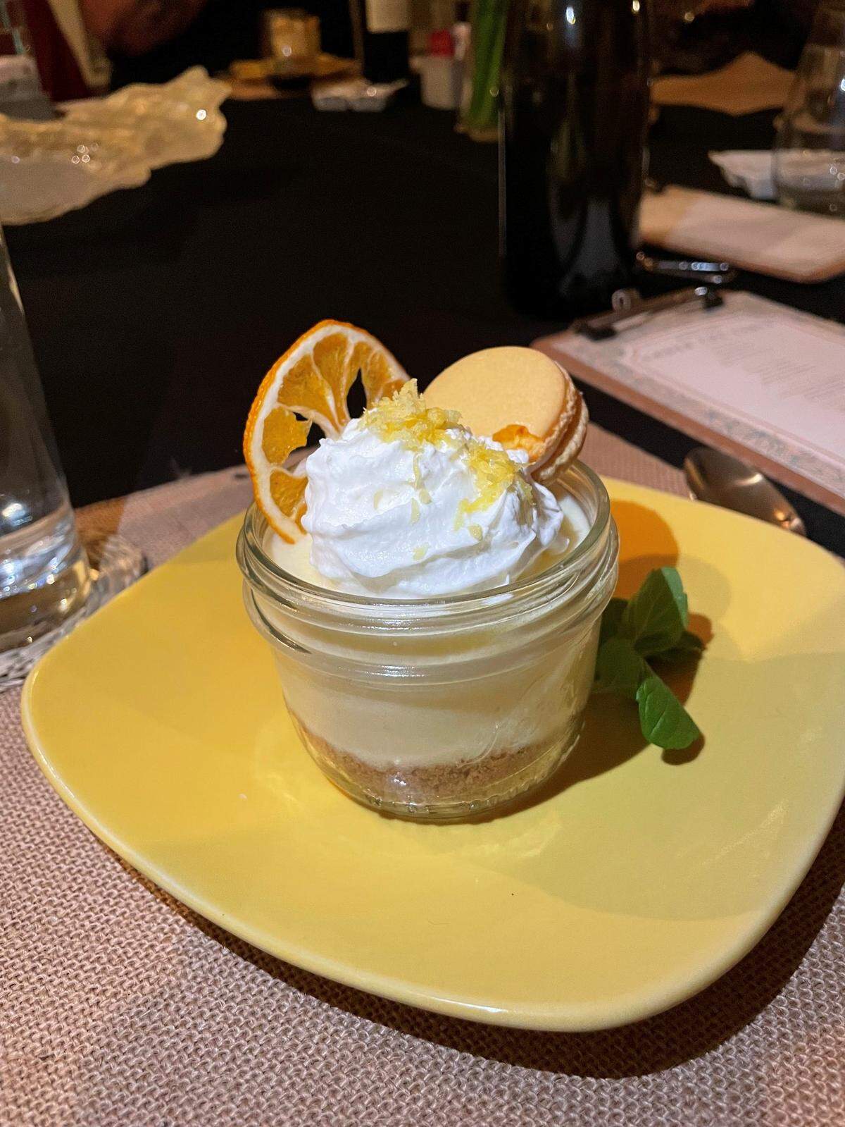 No five-course meal would be complete without dessert, and this lemon curd pie in a jar did the trick at a recent Under The Table dinner.