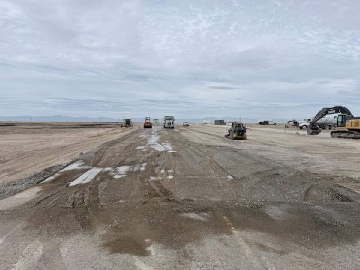 Idaho Transportation Department crews repaired 370 feet of road and rebuilt the shoulder on Idaho 167 after the U.S. Navy removed aircraft wreckage and “potentially hazardous materials” following the midair collision of two fighter jets during the Mountain Home Air Force Base Gunfighter Skies air show on May 17, 2026.
