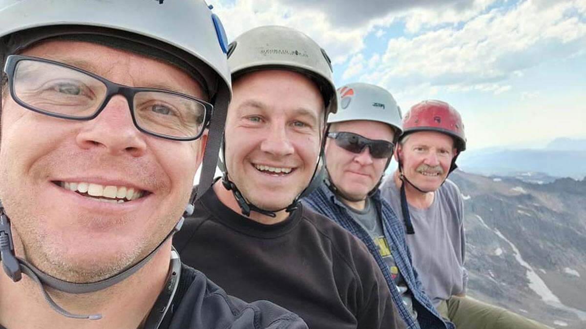 Terry Hansen, Kevin Hansen, Jim Hansen and Mark Hansen an hour before the accident.