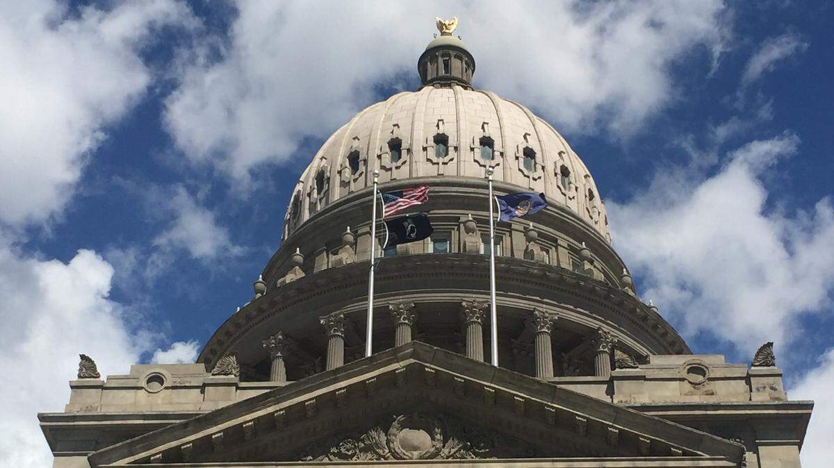 Flags atop the Idaho Capitol were still flying at full staff Aug. 27, 2018, nearly 48 hours after Sen. John McCain’s death, because Gov. Butch Otter was waiting for a proclamation from President Donald Trump. The flags were later lowered that afternoon.