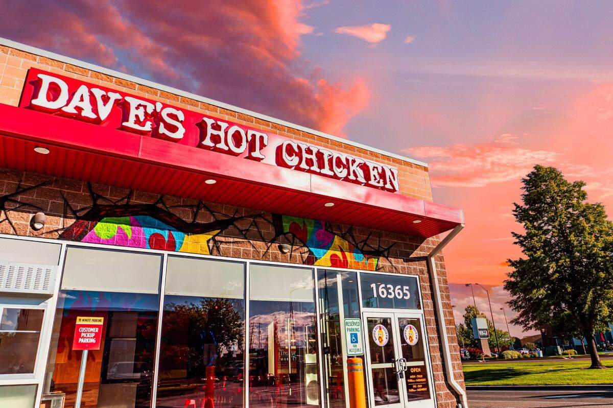 There’s a walk-up window, far left, at the new Dave’s Hot Chicken in Nampa.
