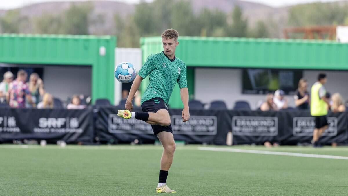 AC Boise midfielder Keegan Oyler warms up before their soccer match against Fort Wayne FC, Saturday, May 23, 2026, at Athletic Club Boise Stadium.