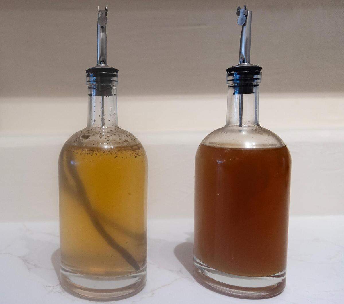 House-made vanilla and honey cinnamon syrups are used in beverages at First and Second Coffee Co. in Nampa.