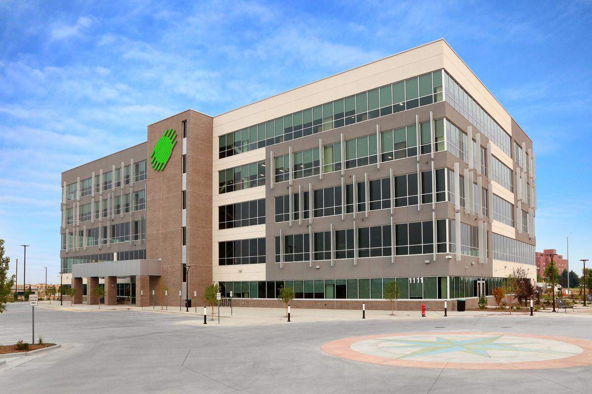 This Idaho Central Credit Union building opened in October 2020 at the Eagle View Landing project developed by ICCU and Ball Ventures Ahlquist at the corner of Eagle and Overland roads in Meridian.