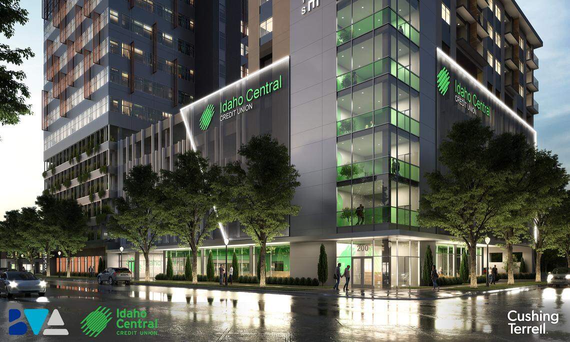 Part of Ball Ventures Ahlquist’s proposed tower on 4th and Idaho Streets would be dedicated to a new branch and office space for the Idaho Central Credit Union, which is a partner on the project.