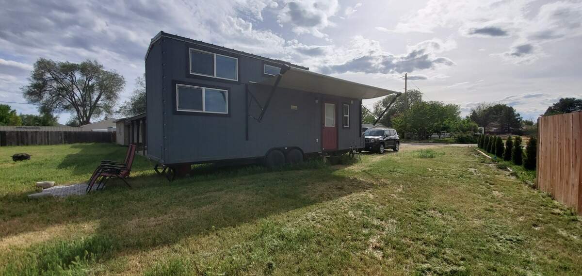 Chasidy Decker’s 252-square-foot tiny home parked at a home in Meridian. Boise has moved forward on approving tiny homes on wheels.