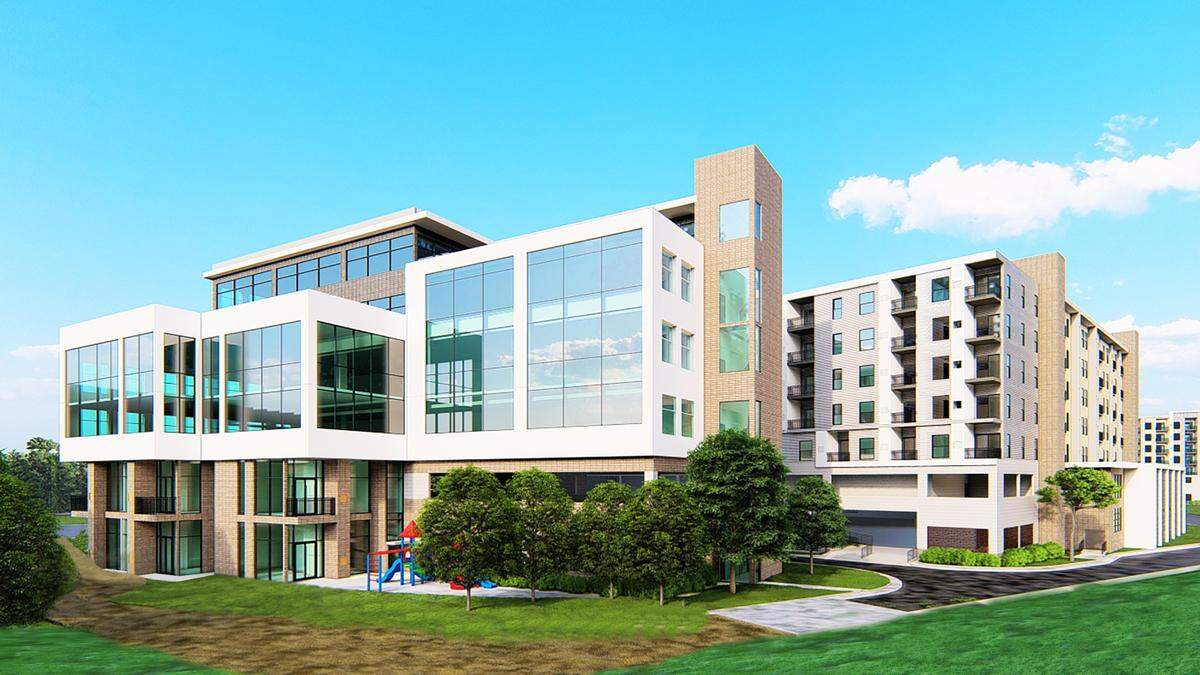 Kal Pacific proposed a development at 2850 W. Fletcher St. in Boise’s West End that called for over 350 apartments, offices, commercial space and structured parking in three buildings, ranging from four to seven stories, as shown in this rendering.
