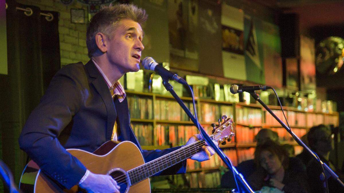 Boise’s own Curtis Stigers sings “Tonight Will Be Fine” at the Record Exchange in Boise.
