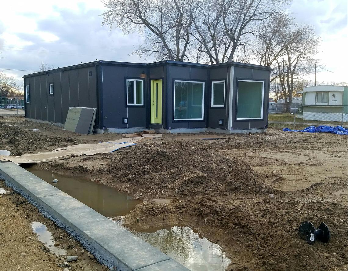 This is what one of the Windy Court homes looked like back in January, before they were completed.