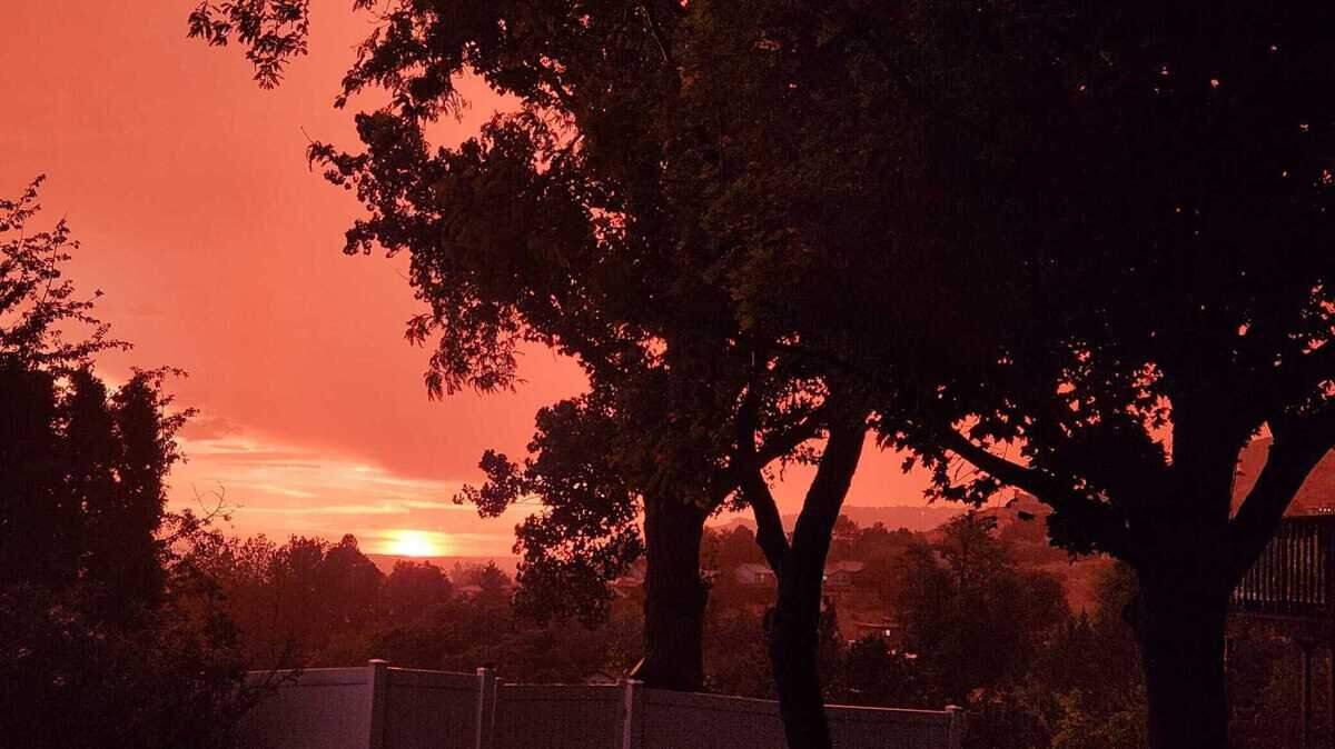 The Treasure Valley sky turned a range of colors on Tuesday.
