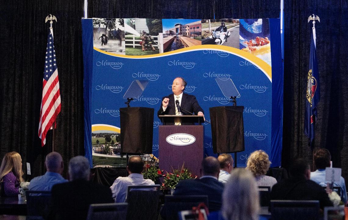 Meridian Mayor Robert E. Simison took the helm last year from longtime city leader Tammy de Weerd, who retired after 16 years in office.