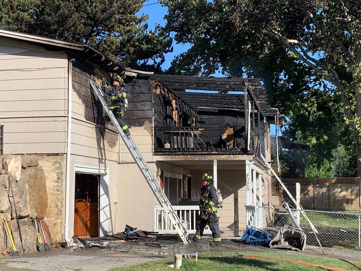 Firefighters knocked out a fire at a house on Hill Road Wednesday afternoon