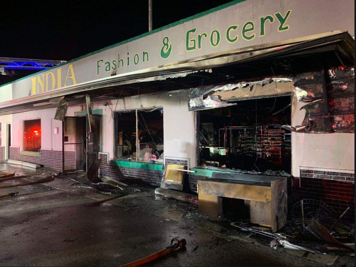 Boise Firefighters responded just after 10 p.m. March 24 to a fire the India Fashion and Grocery market at the intersection of Overland Road and Latah Street. No one was inside at the time of the fire.