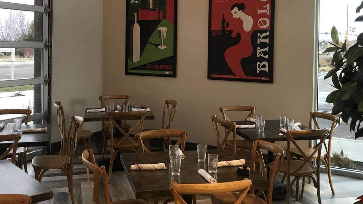 Barolo artwork. Check. Garage door with access to outdoors. Check. (Brr!) Caci opened Monday, Dec. 17, right off State Street in Eagle.