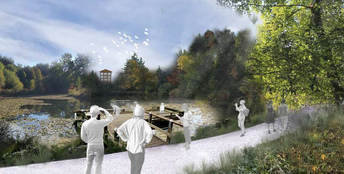 A proposed upgrade to Boise’s Kathryn Albertson Park would include several decks overlooking the park’s ponds. This is an artist’s rendering. The renovation is scheduled for the first half of 2019.