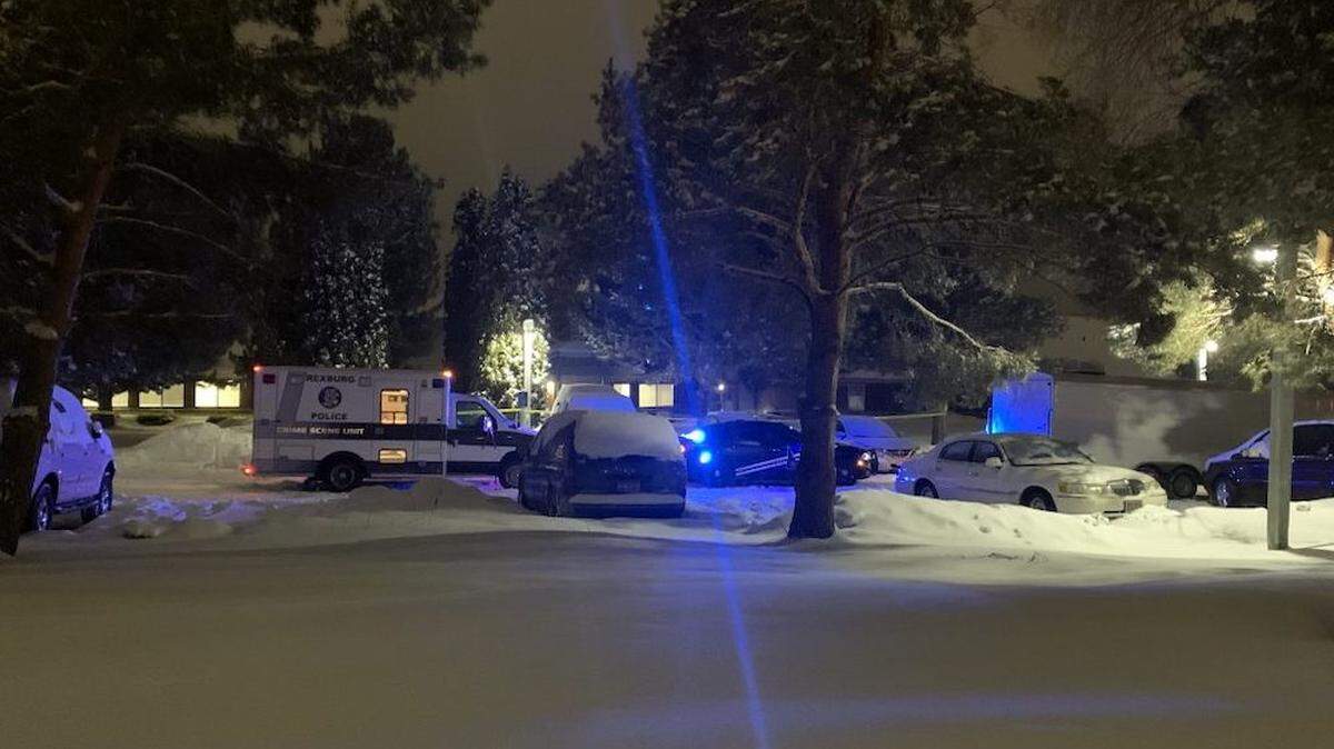 Police responded Monday night to an apartment complex in Rexburg on a report of an unwanted subject, made contact with the suspect and fired shots, killing a 50-year-old man, police said.