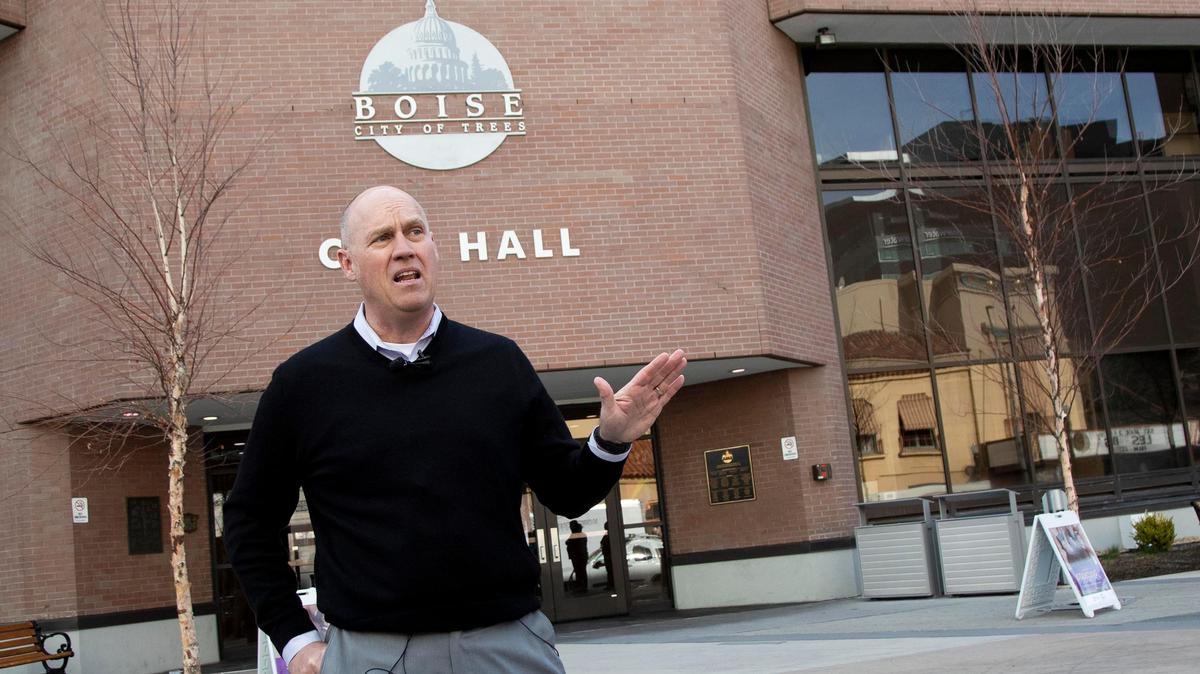 Boise Fire Chief Dennis Doan announces his retirement from the Boise City Fire Department at a March 4 news conference in front of City Hall. Doan had been placed administrative leave by Mayor Lauren McLean, and the City Council was considering firing him.