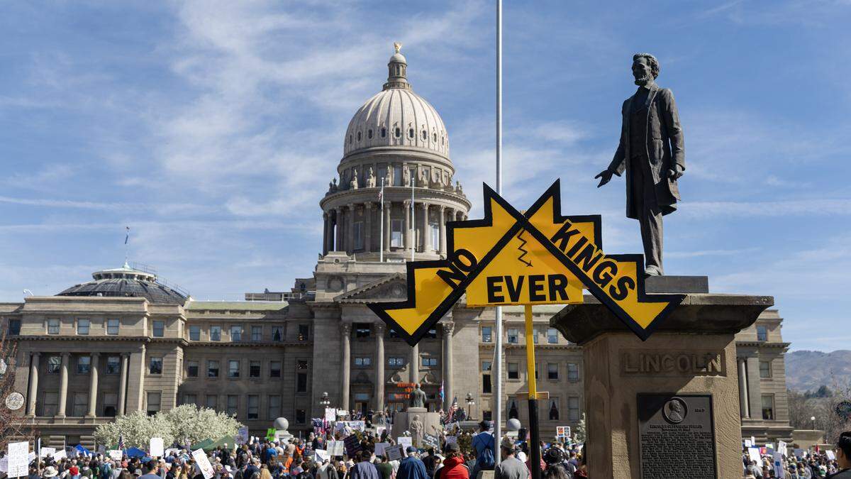 Boise’s No Kings protest was held at the Idaho Capitol.