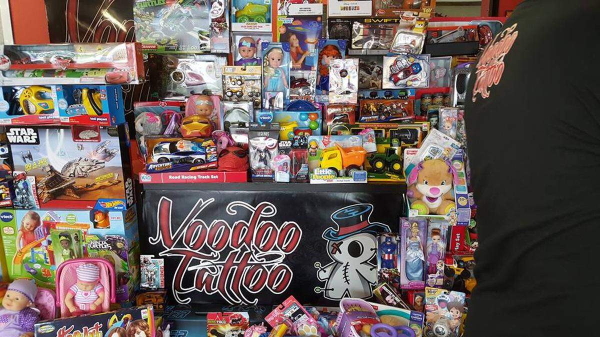 Through Dec. 21, donate a toy to Voodoo Tattoo’s Toys for Tattoos fundraiser and receive a gift certificate worth twice the amount of the toy’s value.