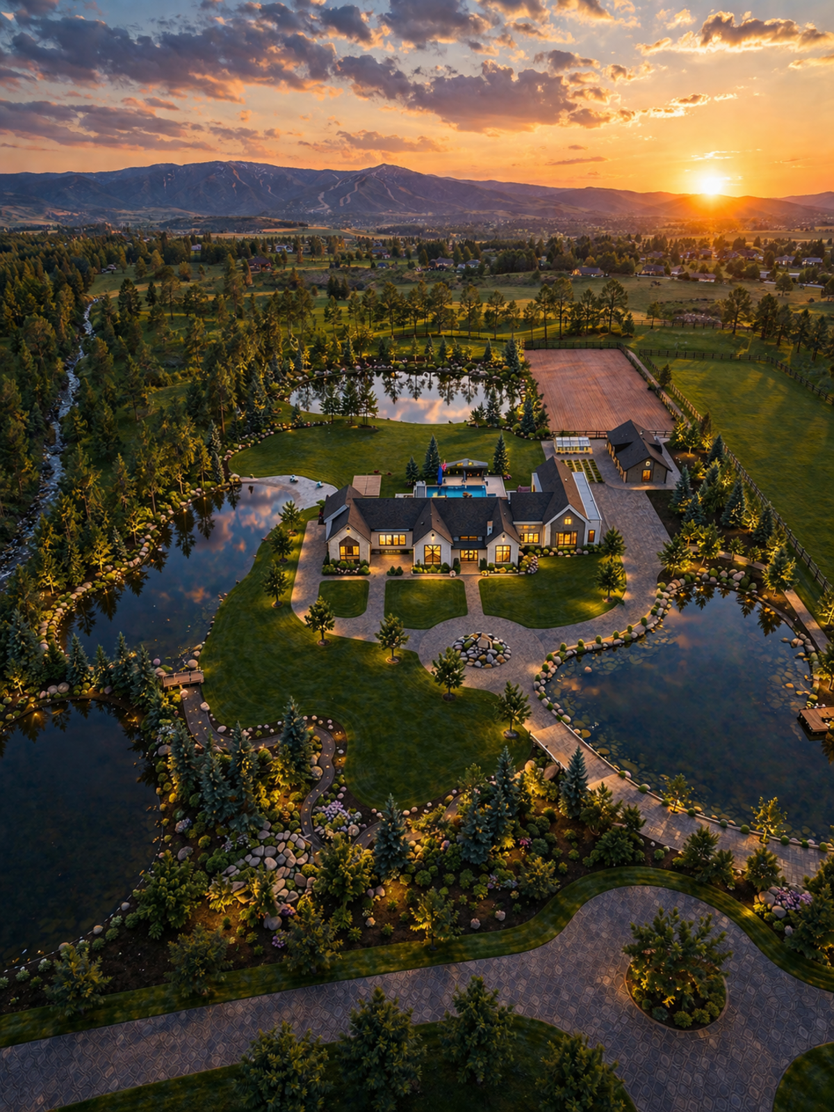 The Riverland Estate under construction in Star’s Stonebriar neighborhood is flanked by three ponds.