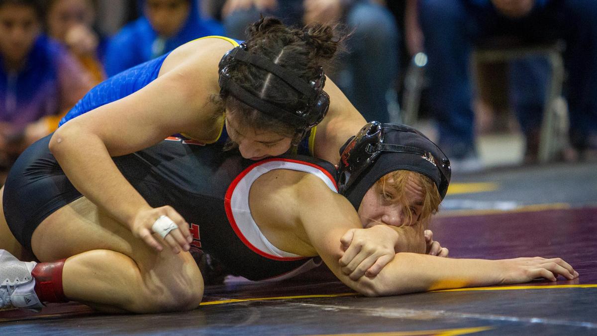 Caldwell’s Marissa Jimenez, top, won a gold medal at the Cadet Pan American championship last spring.