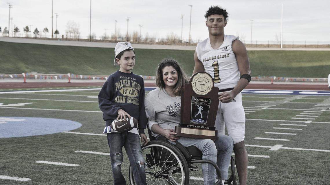 Incoming Boise State wide receiver Kaden Dudley’s mother Rachel Frey was paralyzed in a car wreck in 2018.