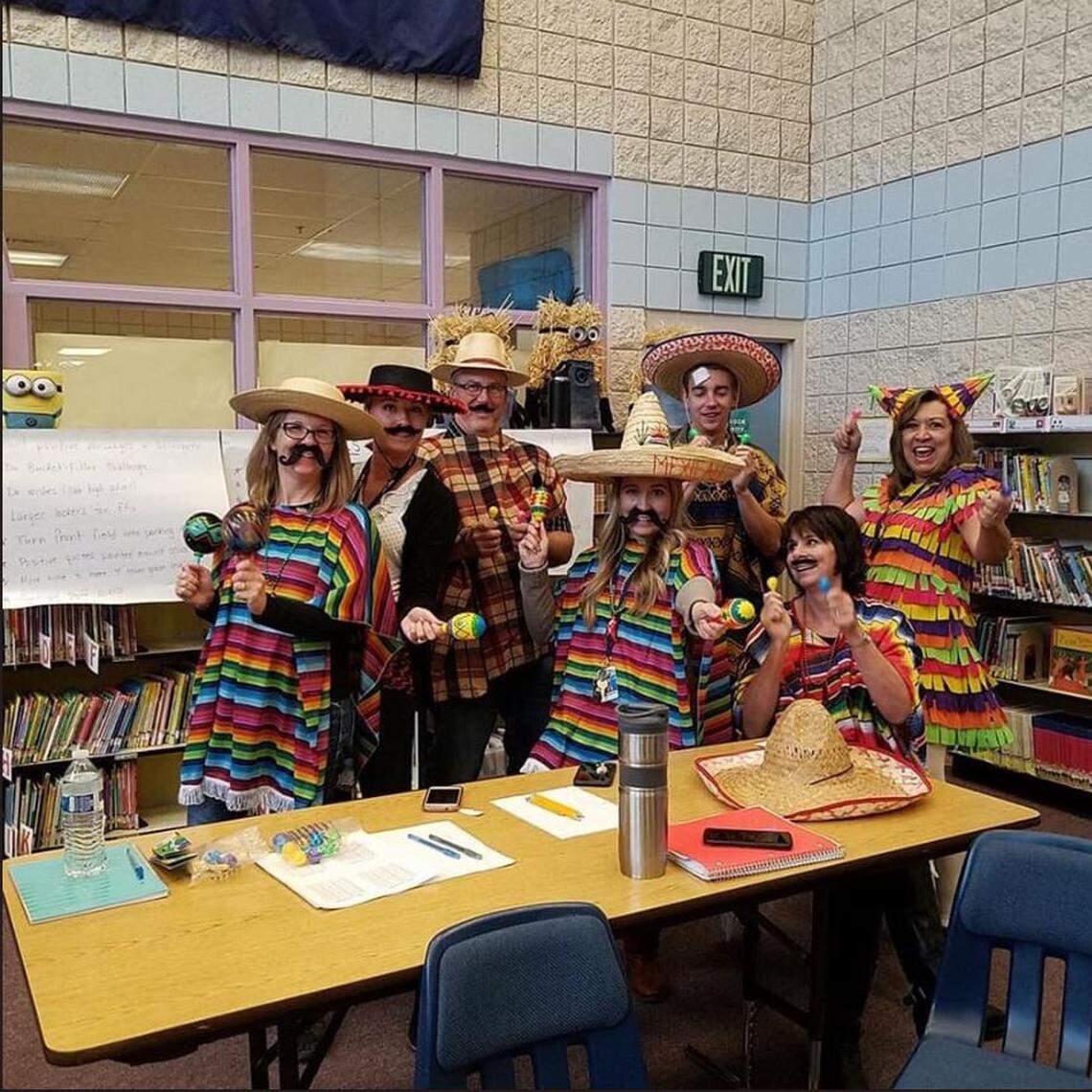 Photos including this one were posted on the Middleton School District’s Facebook page but were later taken down.