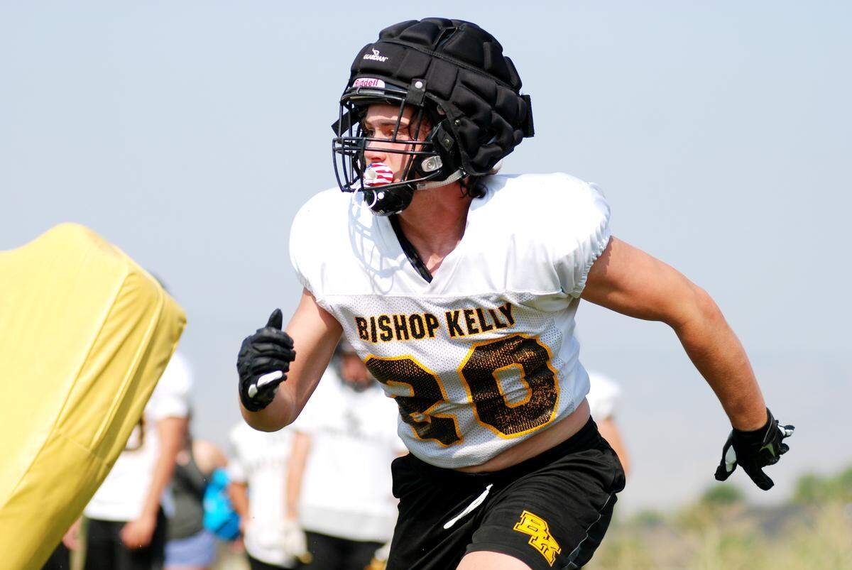 Bishop Kelly senior Luke McLaughlin will lead a potent defensive line for the Knights.