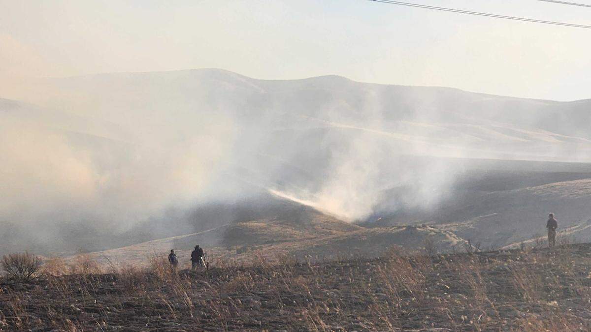 The Valley Fire burns in the Boise Foothills on Friday morning.