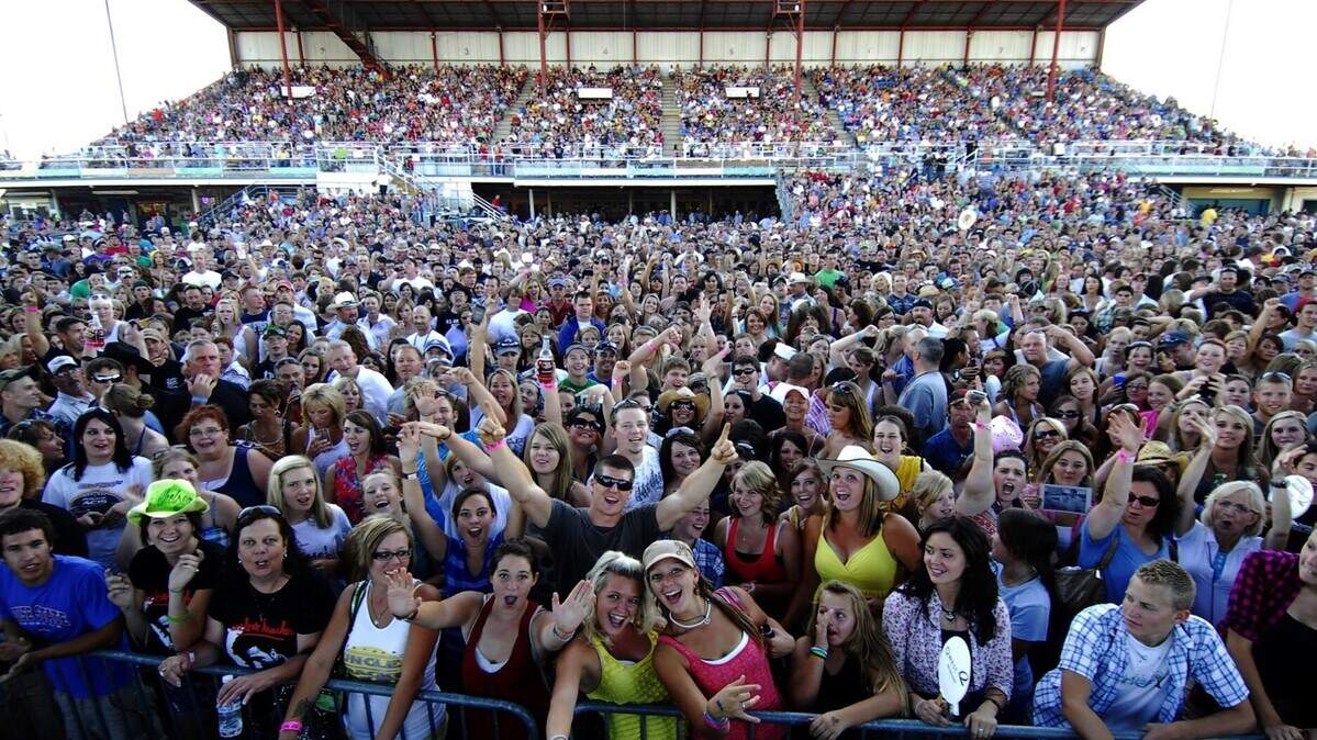 Fans pack the grandstand at Expo Idaho for concerts at the Western Idaho Fair.