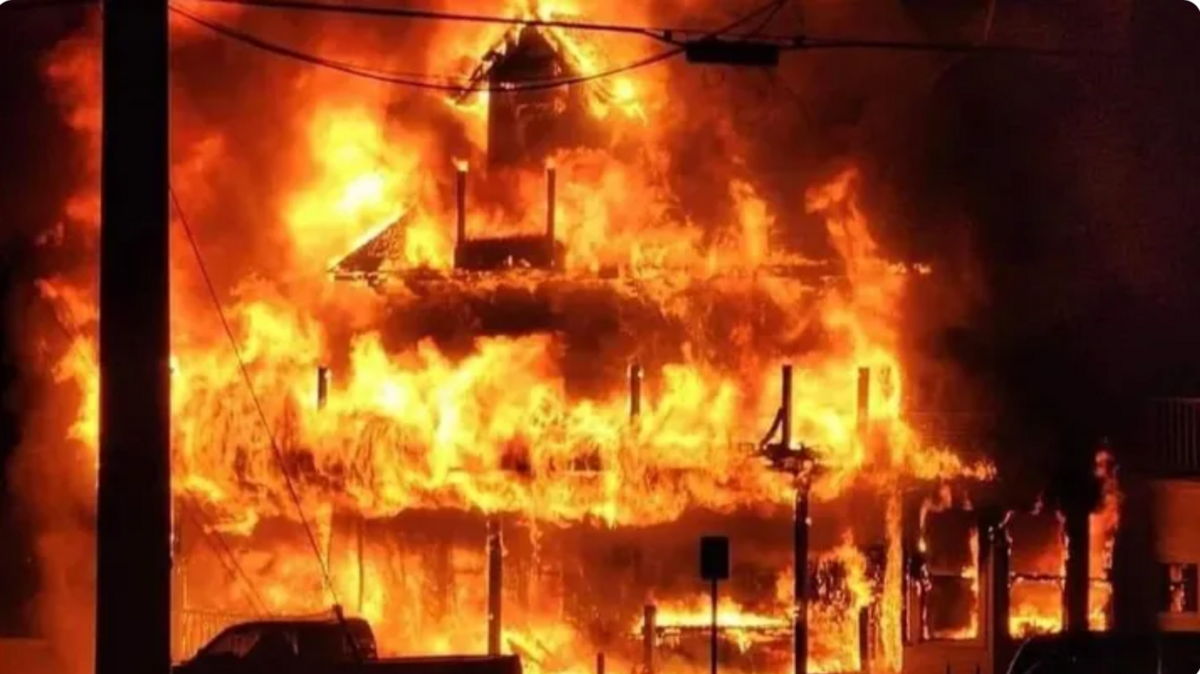 A fire on March 22 burned down “the Vicky,” a century-old Victorian building undergoing renovations.