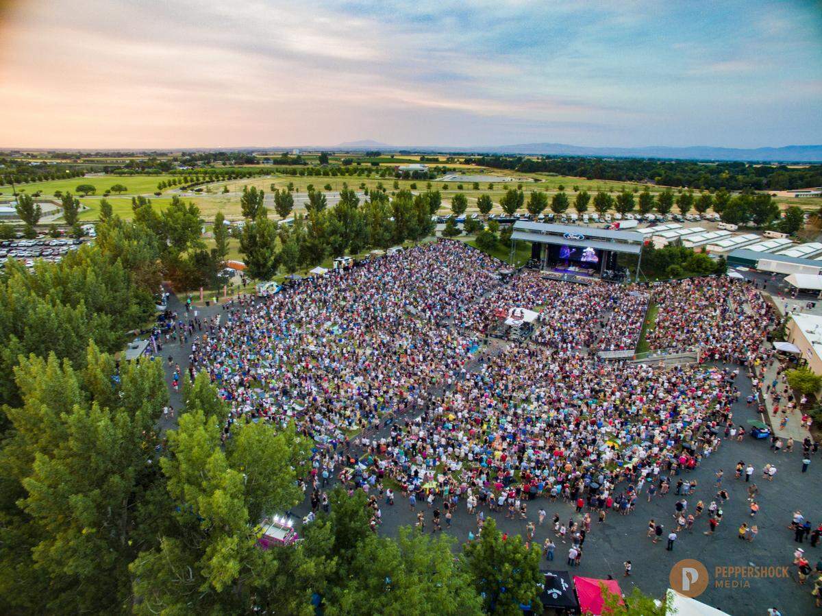The Ford Idaho Center Amphitheater’s capacity is roughly 2 1/2 times the size of Outlaw Field in Boise.
