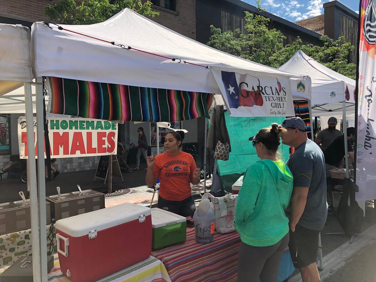 The tamales go quickly at Garcia’s Tex-Mex Grill at the Capital City Public Market in Boise.