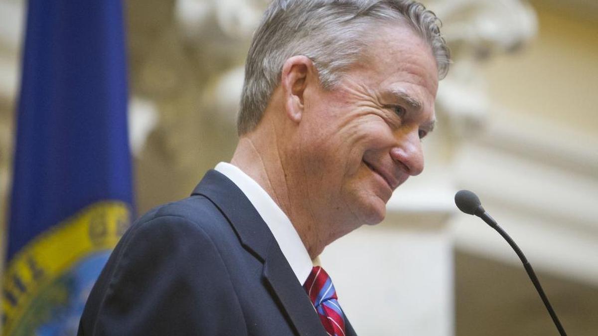 Lt. Gov. Brad Little pictured as the Senate prepares to adjourn in March 2017.