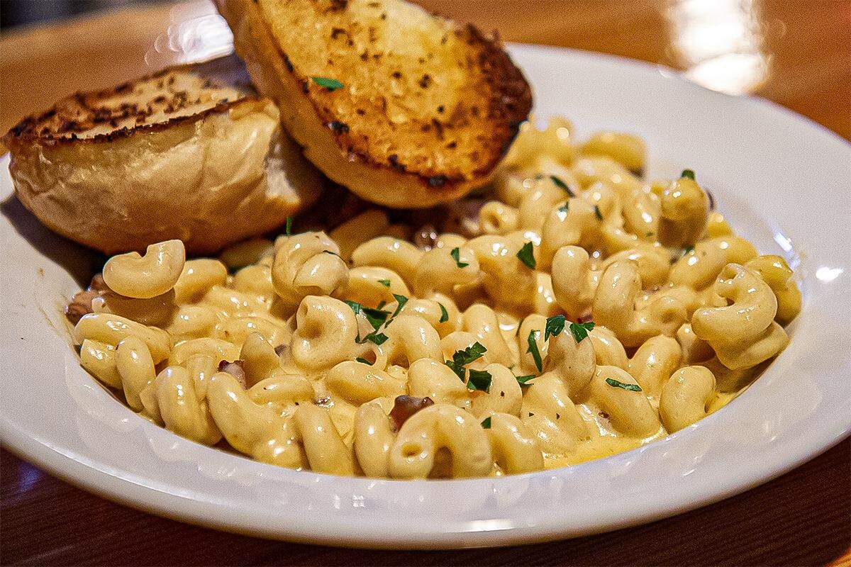 The menu includes Lilac City Macaroni and Cheese, which costs $15.25 at the Spokane location. It goes on special for $10 from 5 p.m to close on Wednesdays.