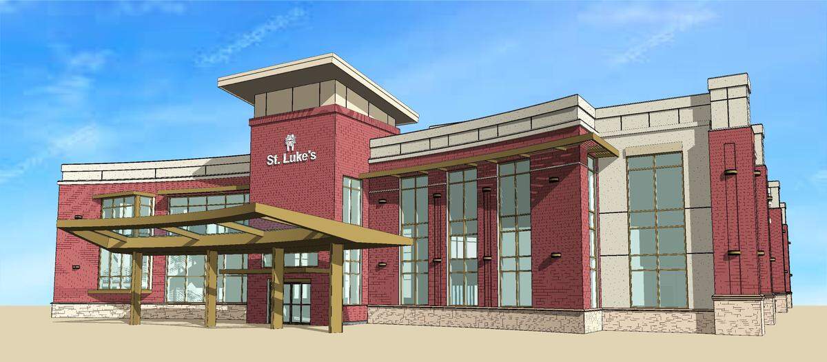 An artist’s rendering of the soon-to-be-finished cancer center at St. Luke’s Nampa Medical Center.