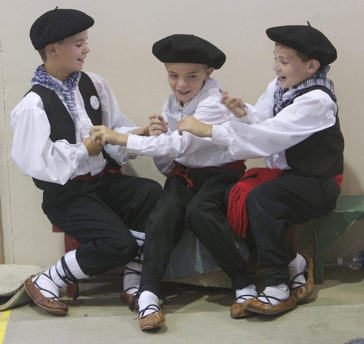 In this file photo, Battle Mountain Oberenak Dancers wait their turn to perform at Jaialdi 2010. The dance group will perform again this year.