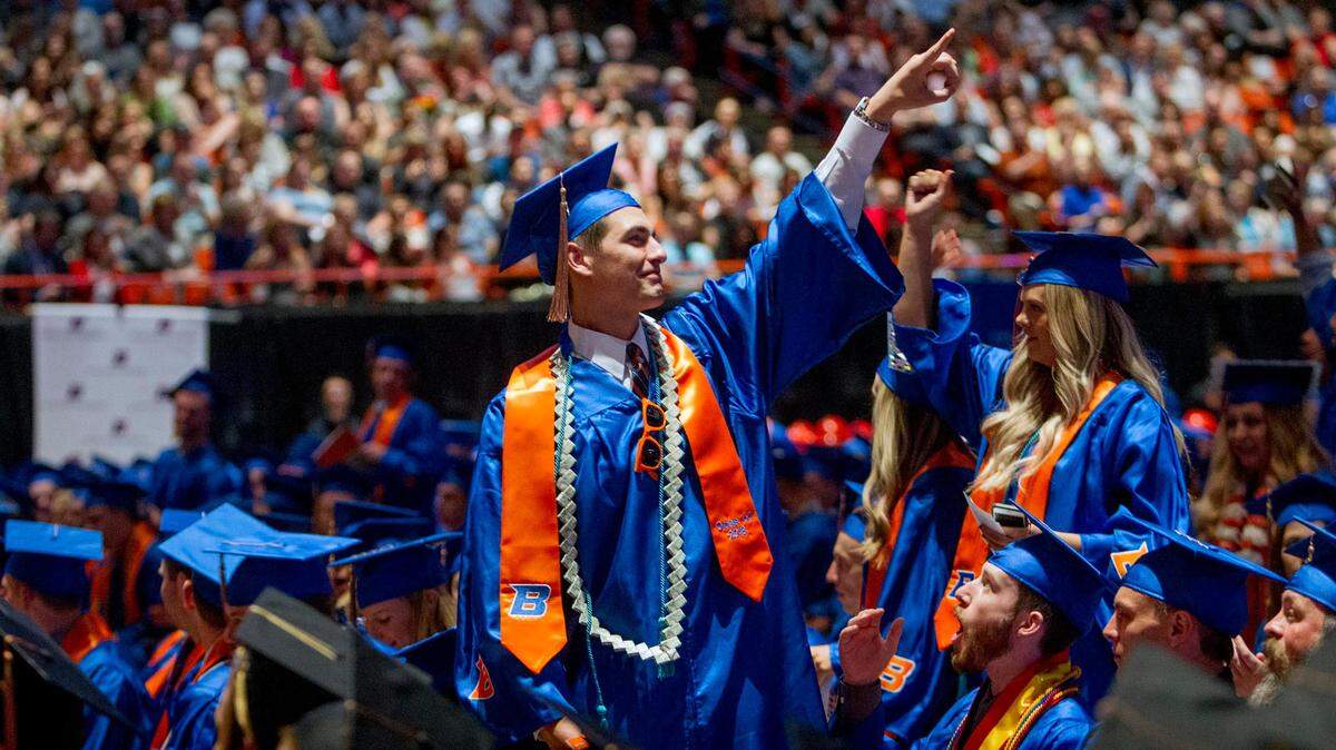 Boise State University’s graduation ceremony is shown in this 2018 file photo.