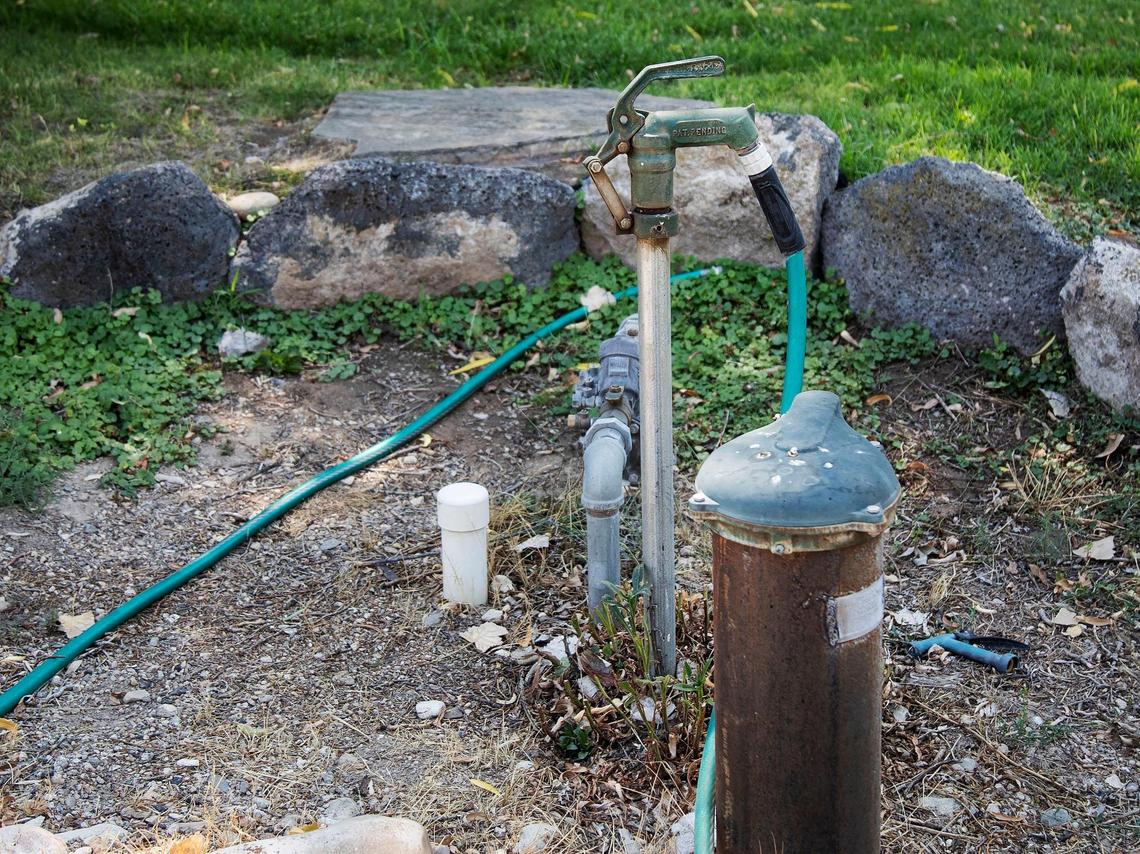 Claudia Haynes’s well water is so low that she’s had to turn off access to her yard and garden irrigation at her home near Nampa.