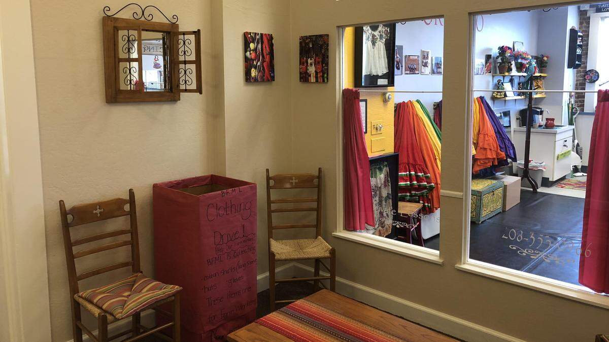 The exterior of Studio Alma Folklorico in Nampa. Owner Monique Michel-Duarte said the space has been vandalized three times this week.